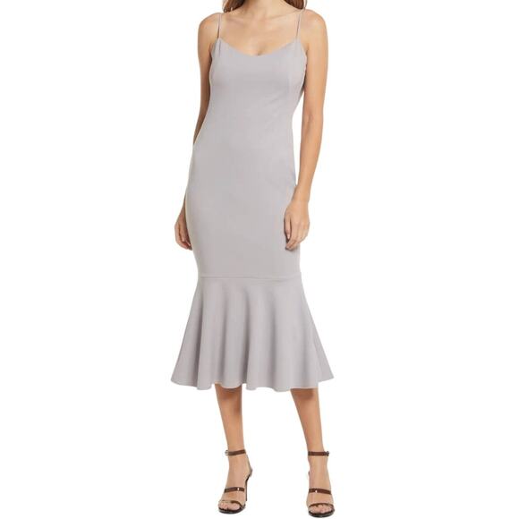 Katie May dress Twirl sleeveless drape back gray Medium M - Picture 1 of 6